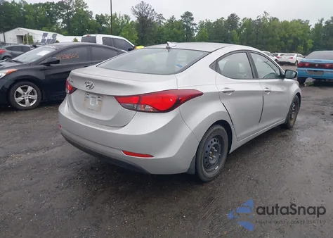 2016 Hyundai Elantra Se z USA, uszkodzony, nr VIN 5NPDH4AE3GH727965